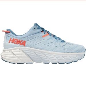 Hoka Blue and White Athletic Shoes with Maximalist Cushioning. Hoka Gaviota 4